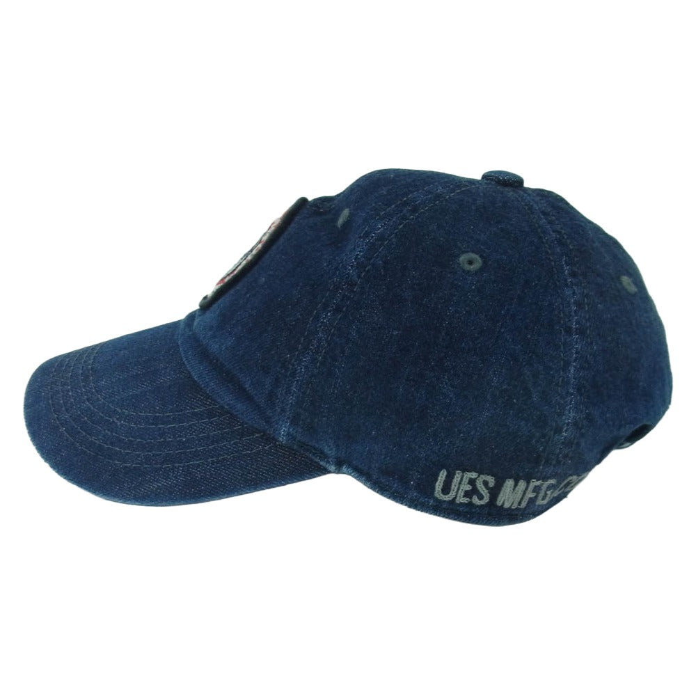 UES ウエス デニム ワッペン キャップ 帽子 インディゴブルー系 L【中古】