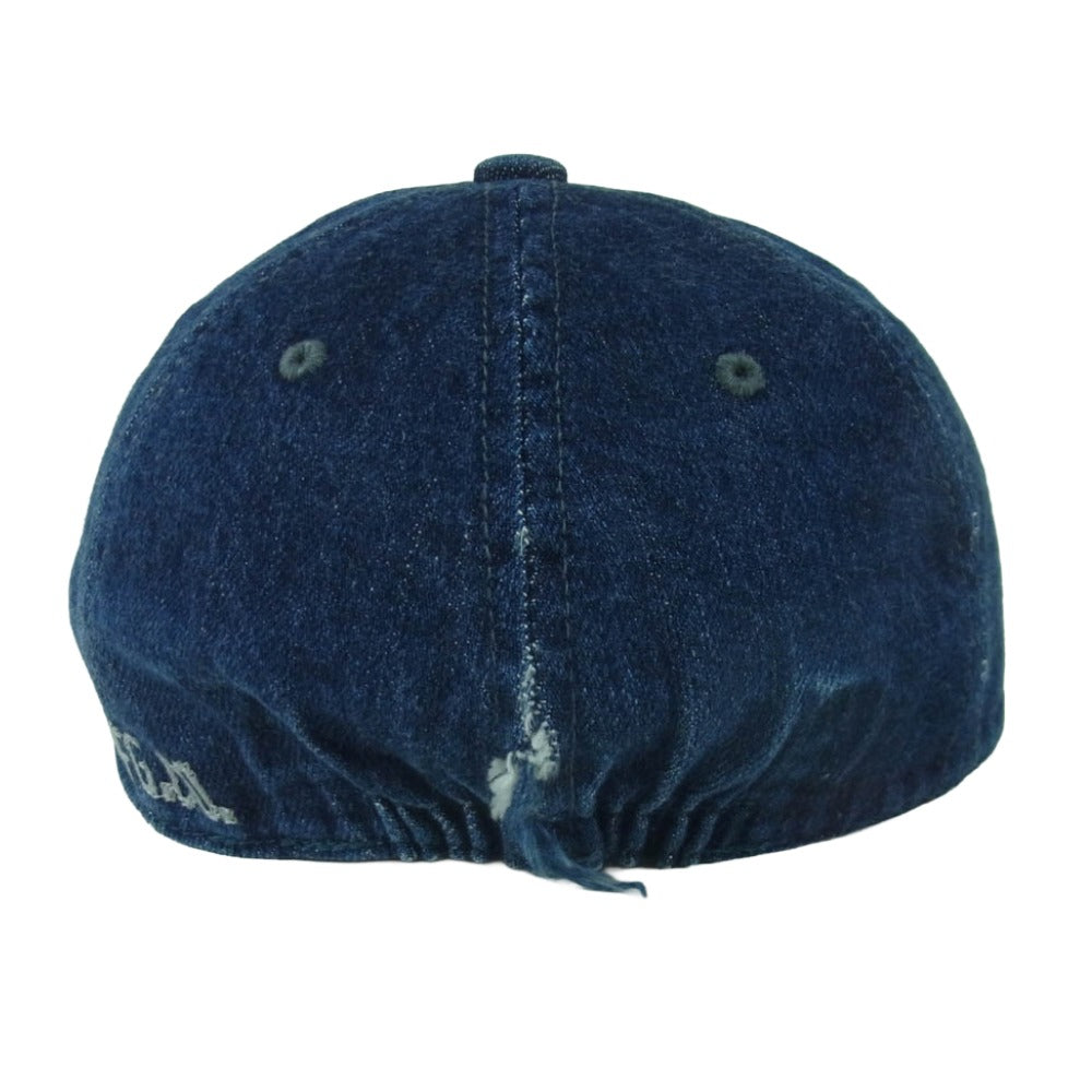 UES ウエス デニム ワッペン キャップ 帽子 インディゴブルー系 L【中古】