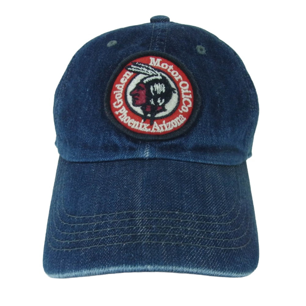 UES ウエス デニム ワッペン キャップ 帽子 インディゴブルー系 L【中古】