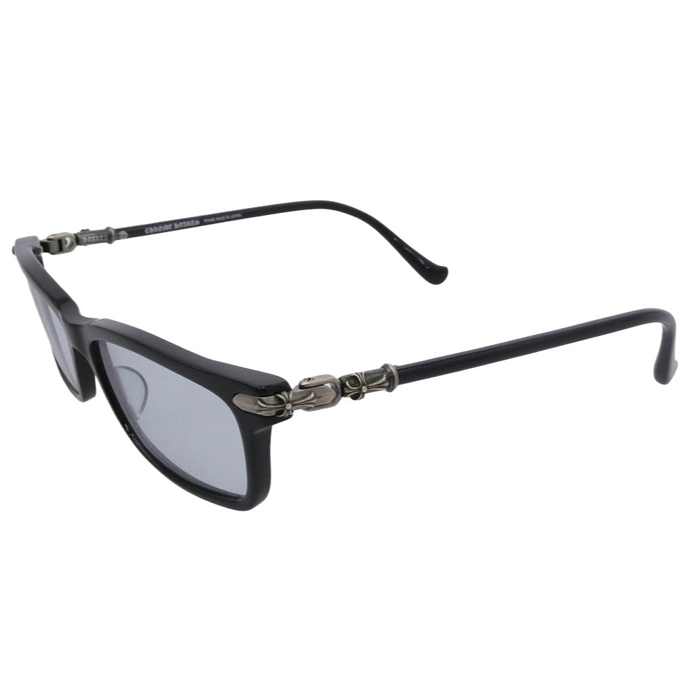 CHROME HEARTS クロムハーツ（原本無） CORNHAULASS-A サイドCHクロス 眼鏡 メガネ アイウェア フレーム：ブラック 58□17-148【中古】