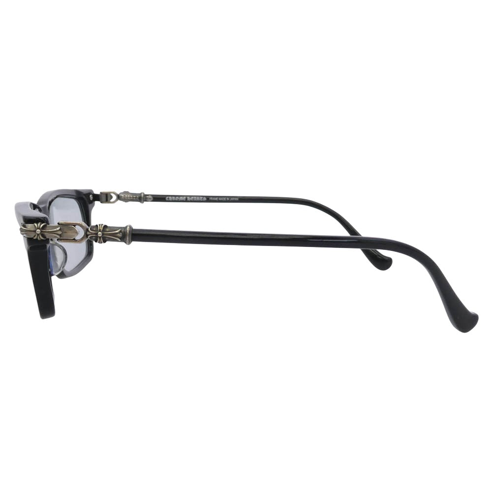CHROME HEARTS クロムハーツ（原本無） CORNHAULASS-A サイドCHクロス 眼鏡 メガネ アイウェア フレーム：ブラック 58□17-148【中古】