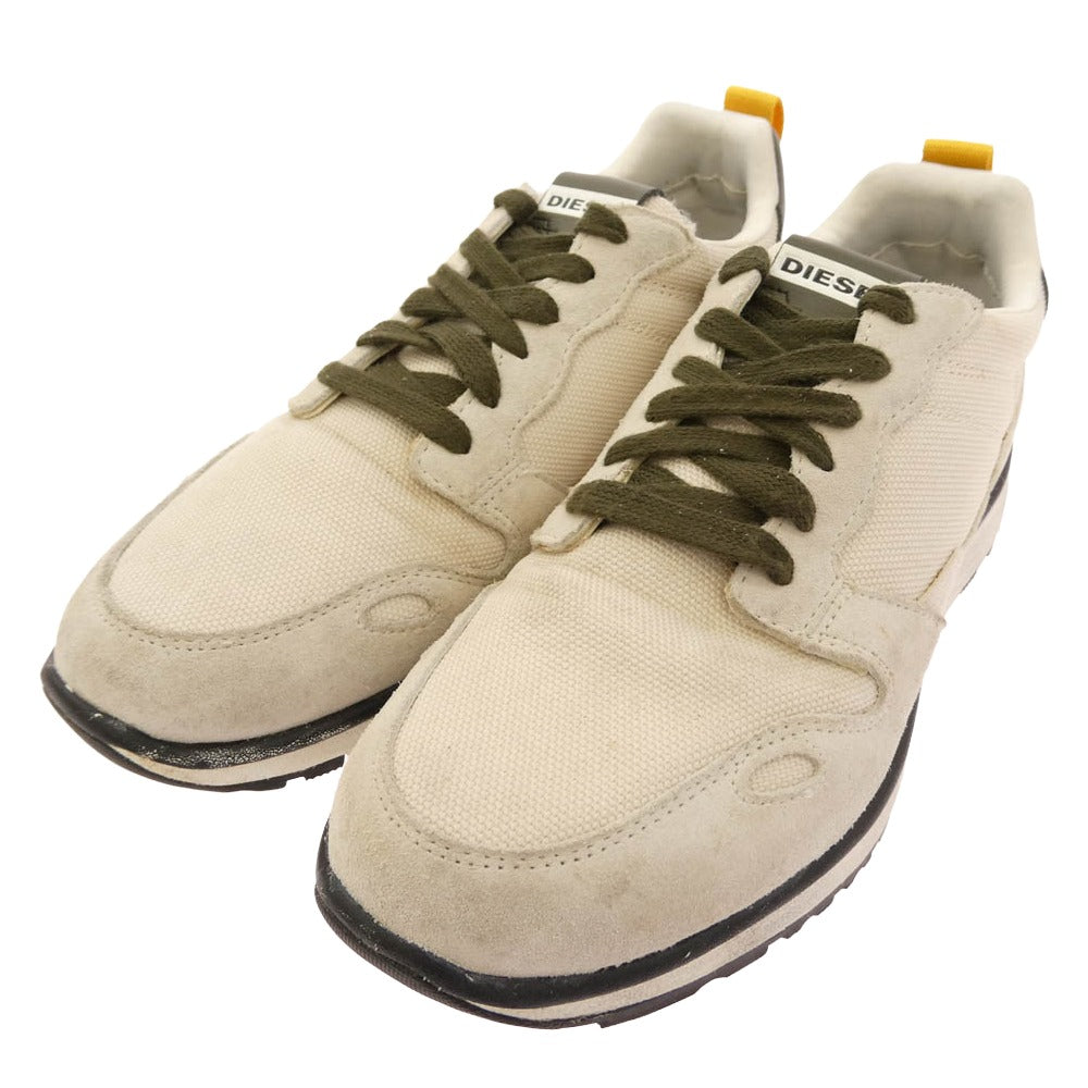 DIESEL ディーゼル F18-06-SB S-RV LOW スエード ローカットスニーカー オフホワイト系 25.5cm【中古】
