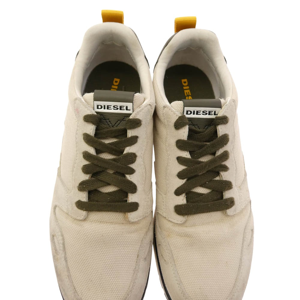 DIESEL ディーゼル F18-06-SB S-RV LOW スエード ローカットスニーカー オフホワイト系 25.5cm【中古】