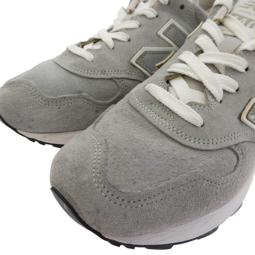 NEW BALANCE ニューバランス M1400JGY USA製 1400 Gray スエード ローカットスニーカー グレー系 25cm【中古】