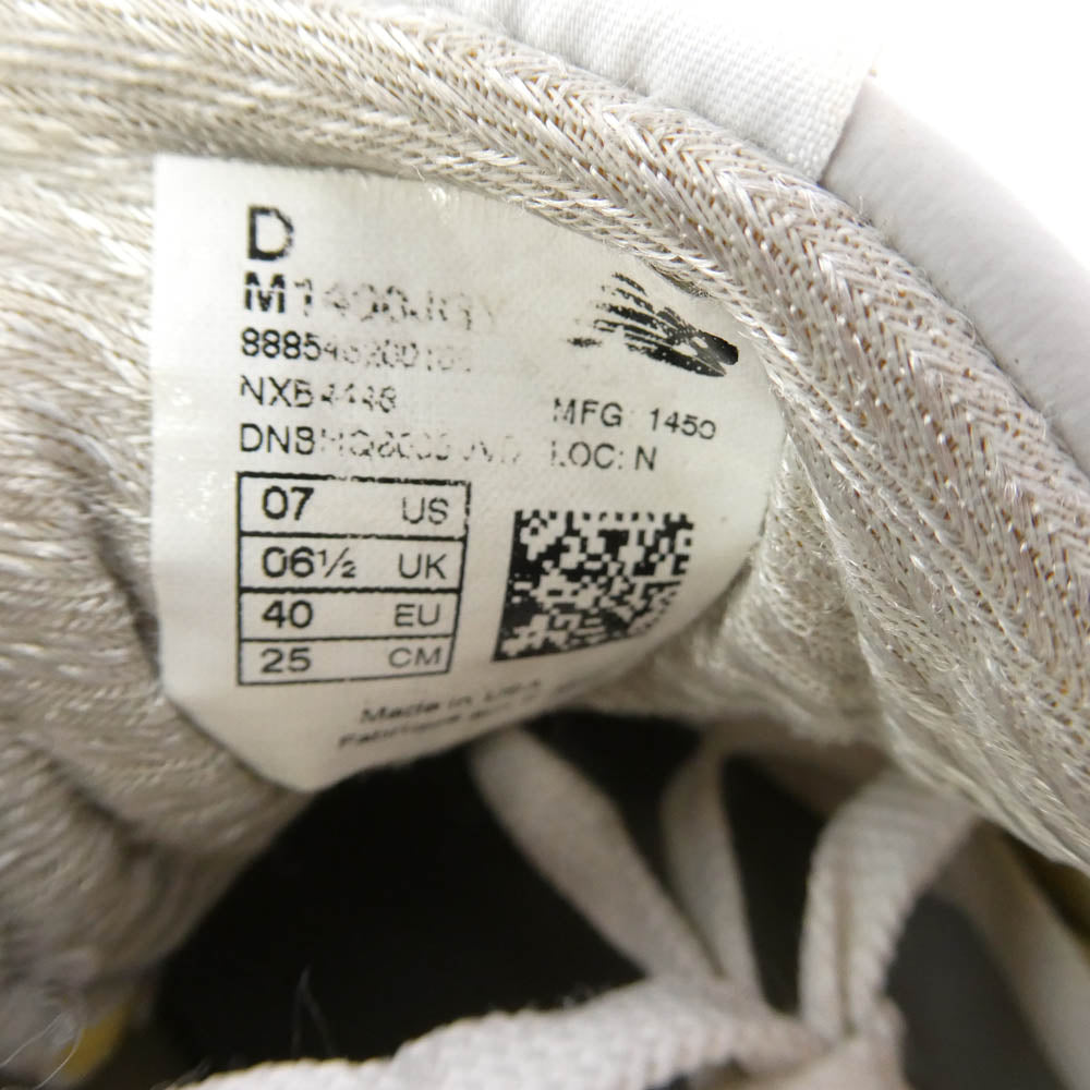 NEW BALANCE ニューバランス M1400JGY USA製 1400 Gray スエード ローカットスニーカー グレー系 25cm【中古】