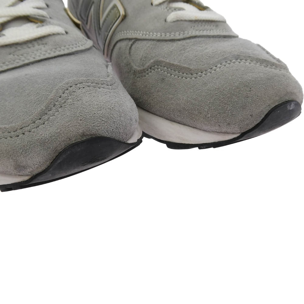 NEW BALANCE ニューバランス M1400JGY USA製 1400 Gray スエード ローカットスニーカー グレー系 25cm【中古】