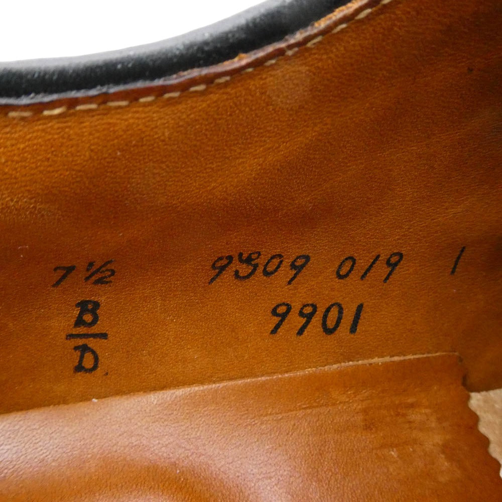ALDEN オールデン 純正シューツリー付属 9901 Clipper Ox. Plain Toe Blucher クリッパーオックスフォード レザーシューズ ブラック系 ブラウン系 7.5【中古】