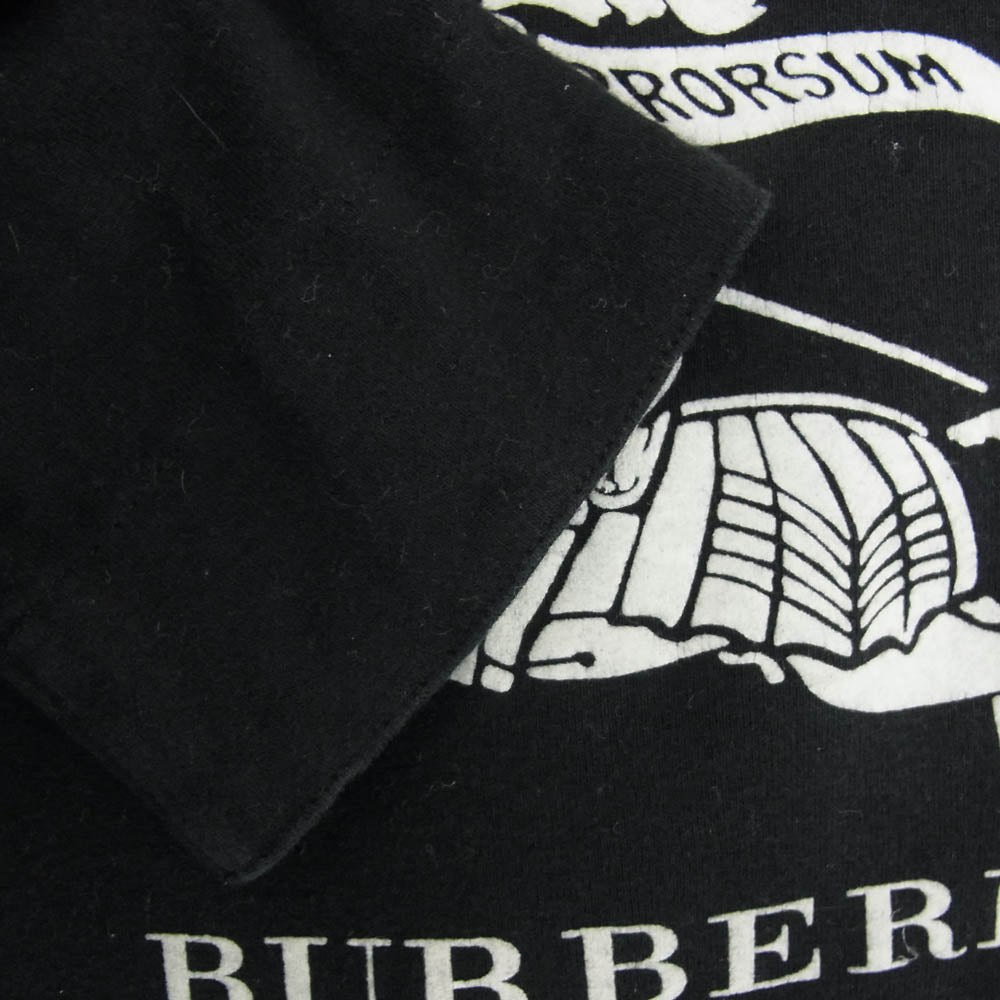 BURBERRY BLUE LABEL バーバリーブルーレーベル E1P34-531-09 フロントロゴ 長袖カットソー ブラック系 38【中古】