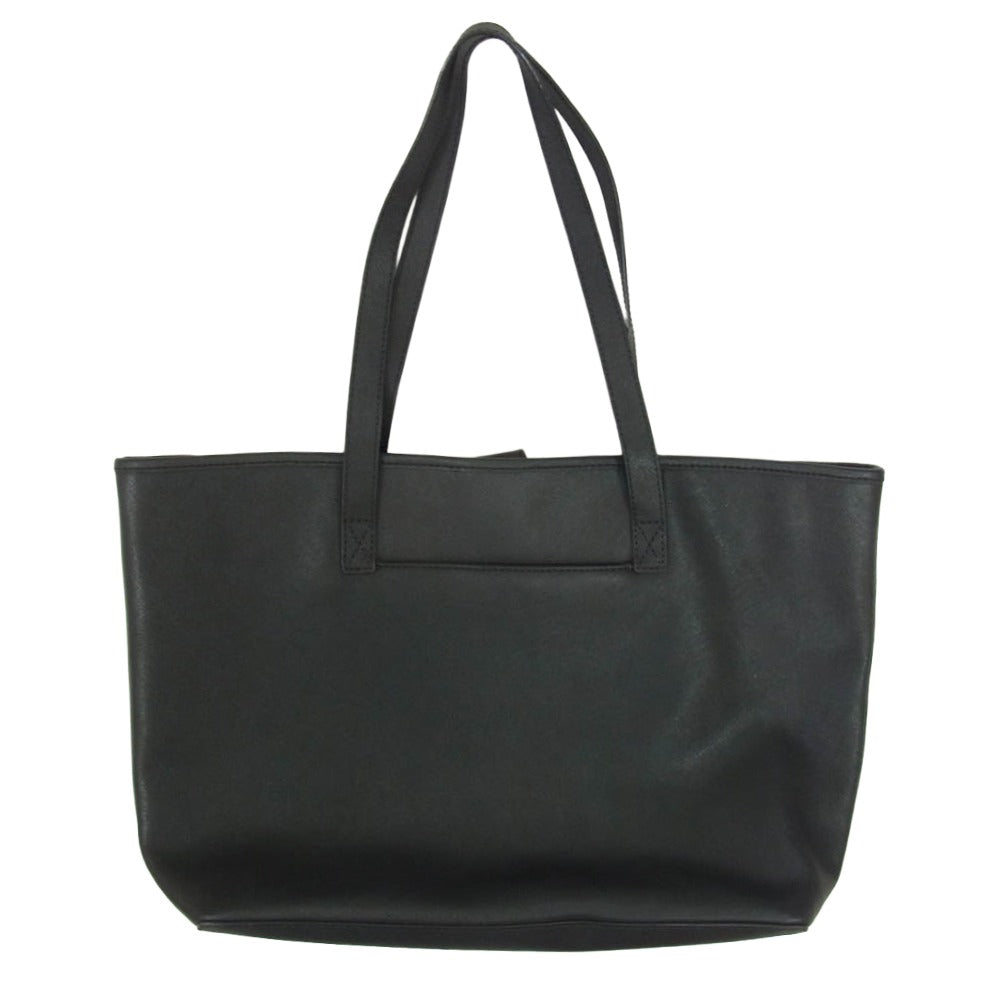 Michael Kors マイケルコース 35S3GTVT2T ロゴエンブレム レザー トートバッグ ブラック系【中古】