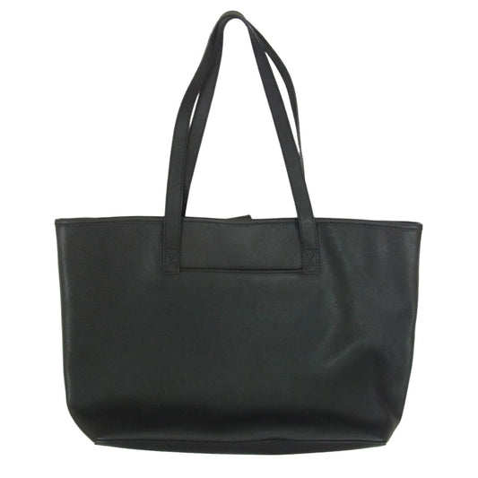 Michael Kors マイケルコース 35S3GTVT2T ロゴエンブレム レザー トートバッグ ブラック系【中古】