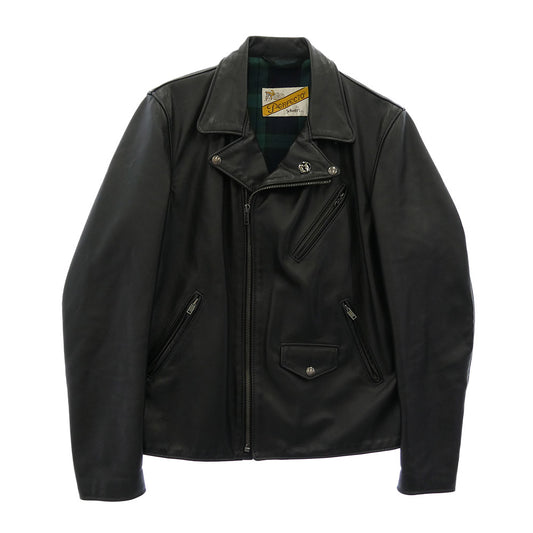 Supreme シュプリーム 11SS × Schott ショット Custom Perfect パーフェクト ダブル ライダース ジャケット ピンバッチ Fuck EM ブラック系 L【中古】