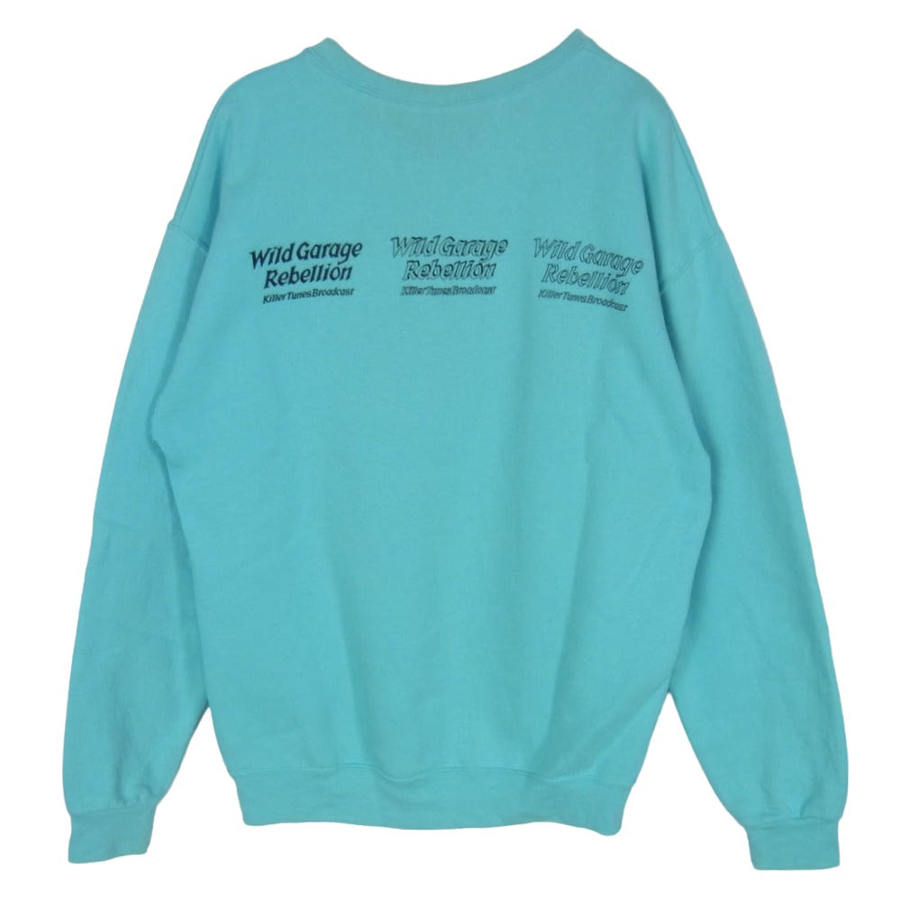 WACKO MARIA ワコマリア 21SS 21SS-WMC-SS11 × TIFFANY CREW NECK SWEAT SHIRT クルーネック スウェットシャツ ブルー系 L【中古】