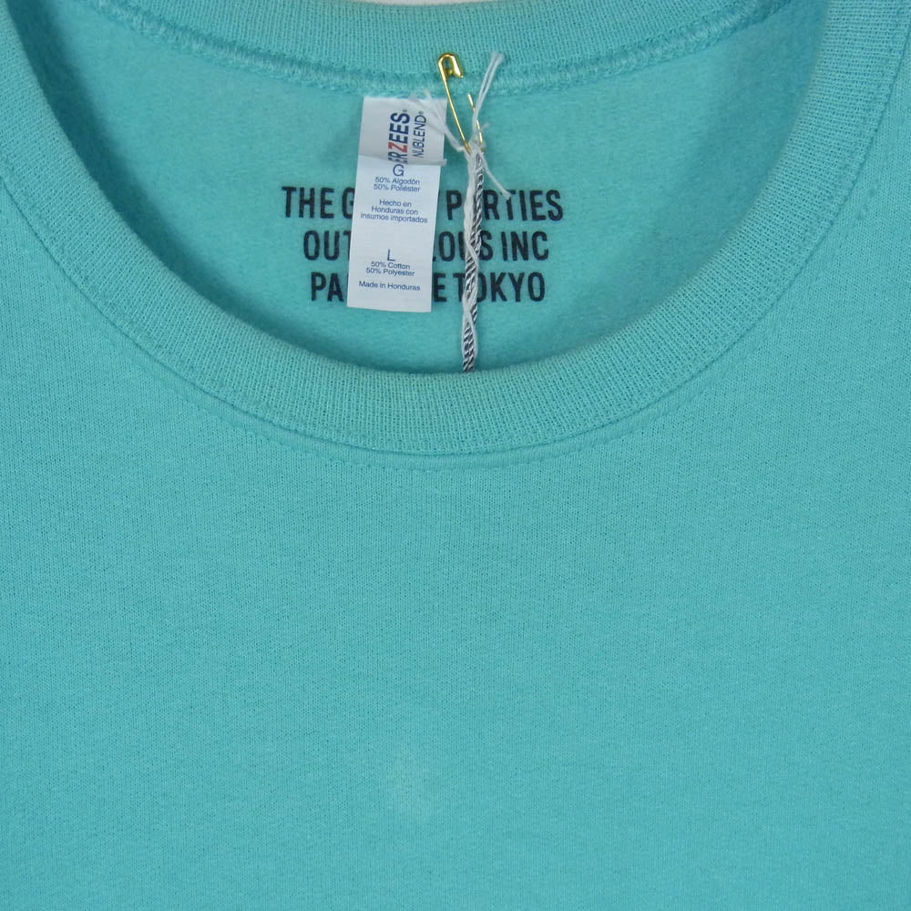 WACKO MARIA ワコマリア 21SS 21SS-WMC-SS11 × TIFFANY CREW NECK SWEAT SHIRT クルーネック スウェットシャツ ブルー系 L【中古】
