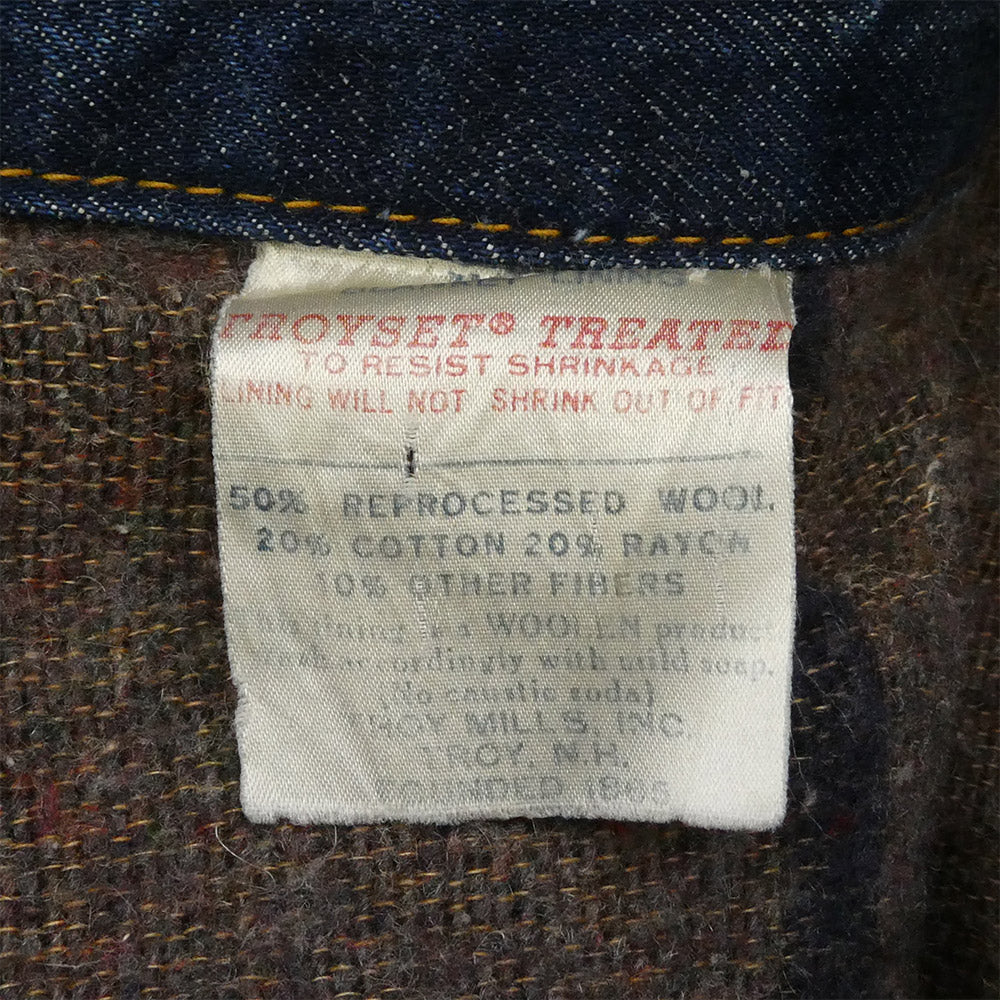 Levi's リーバイス 70s 70505-0317 4th ブランケット付 赤タブ欠損 ケアタグ ボタン裏52 デニム ジャケット インディゴブルー系 サイズ不明【中古】