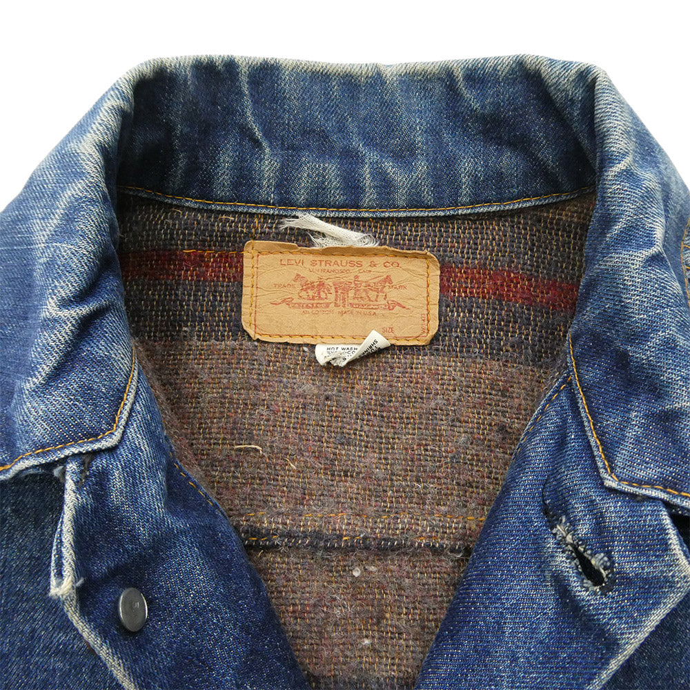 Levi's リーバイス 70s 70505-0317 4th ブランケット付 赤タブ欠損 ケアタグ ボタン裏52 デニム ジャケット インディゴブルー系 サイズ不明【中古】