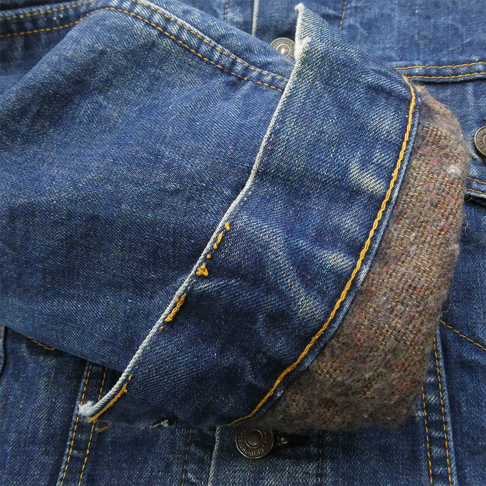 Levi's リーバイス 70s 70505-0317 4th ブランケット付 赤タブ欠損 ケアタグ ボタン裏52 デニム ジャケット インディゴブルー系 サイズ不明【中古】