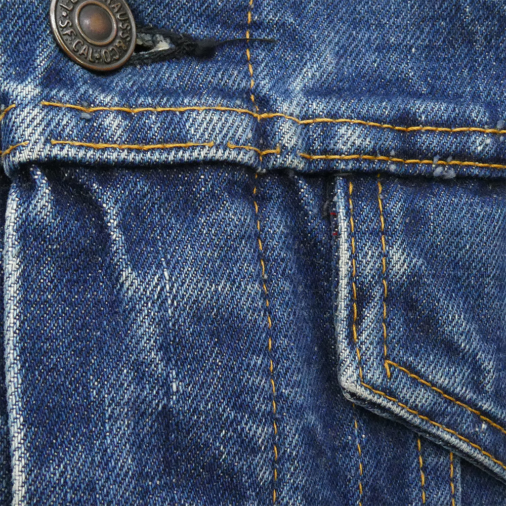 Levi's リーバイス 70s 70505-0317 4th ブランケット付 赤タブ欠損 ケアタグ ボタン裏52 デニム ジャケット インディゴブルー系 サイズ不明【中古】