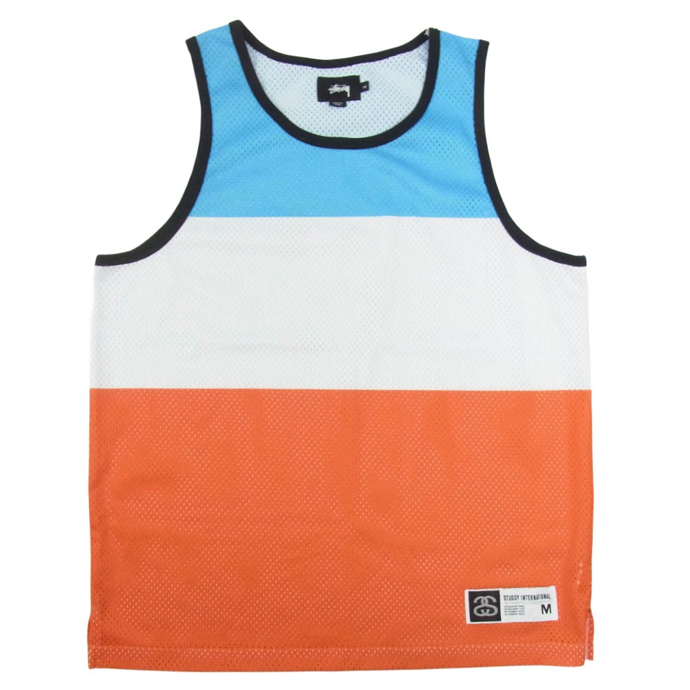 STUSSY ステューシー Track＆Field Tank トラック メッシュ タンクトップ マルチカラー系 M【中古】