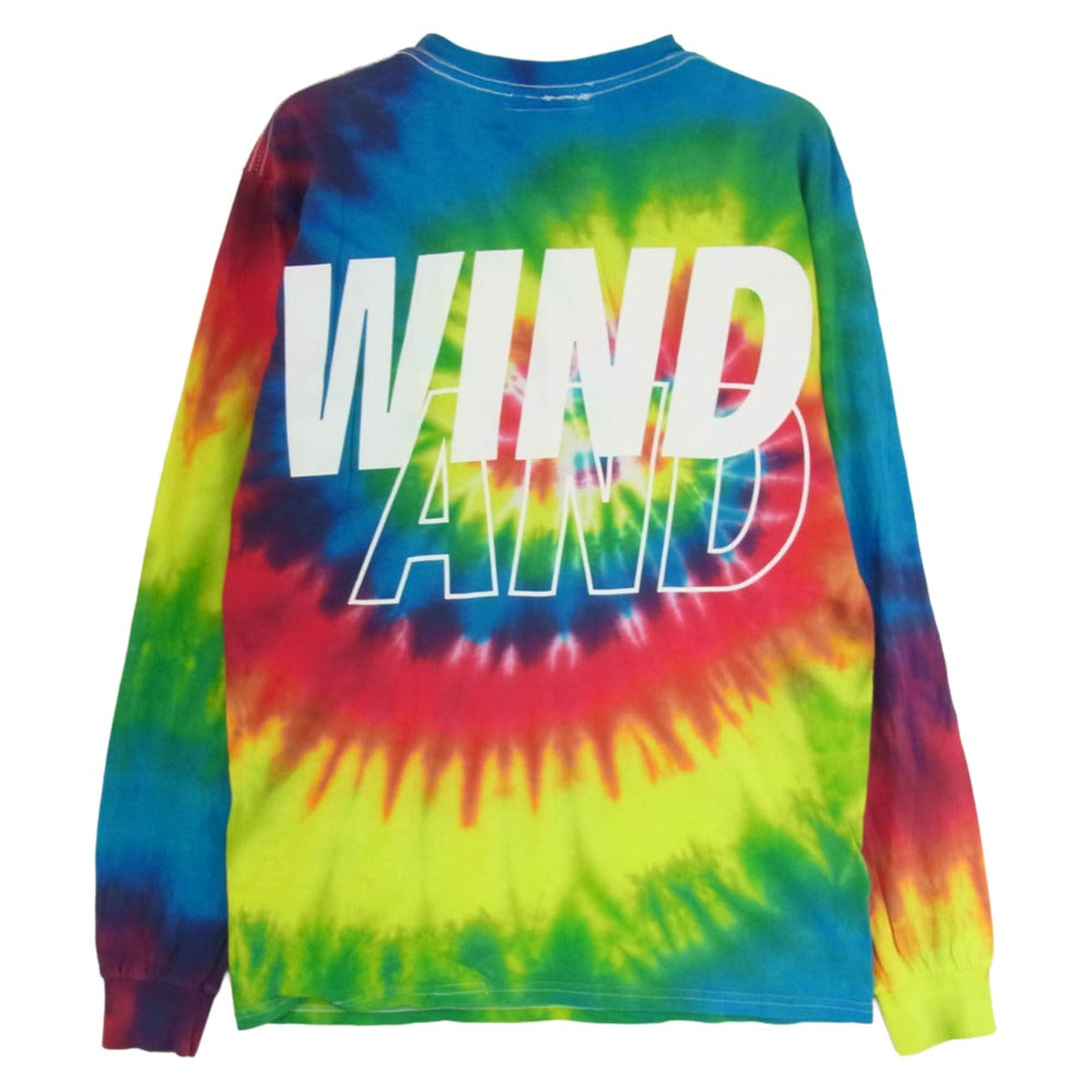WIND AND SEA ウィンダンシー LONG SLEEVE CUT-SEWN TIEDYE タイダイ 長袖 Tシャツ カットソー マルチカラー系 S【中古】