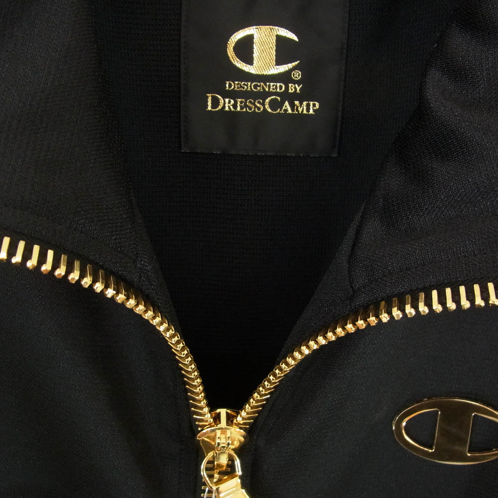 DRESSCAMP ドレスキャンプ C5S22007 CHAMPION チャンピオン ジャージ 金ジップ トラックジャケット ブラック系 M【中古】