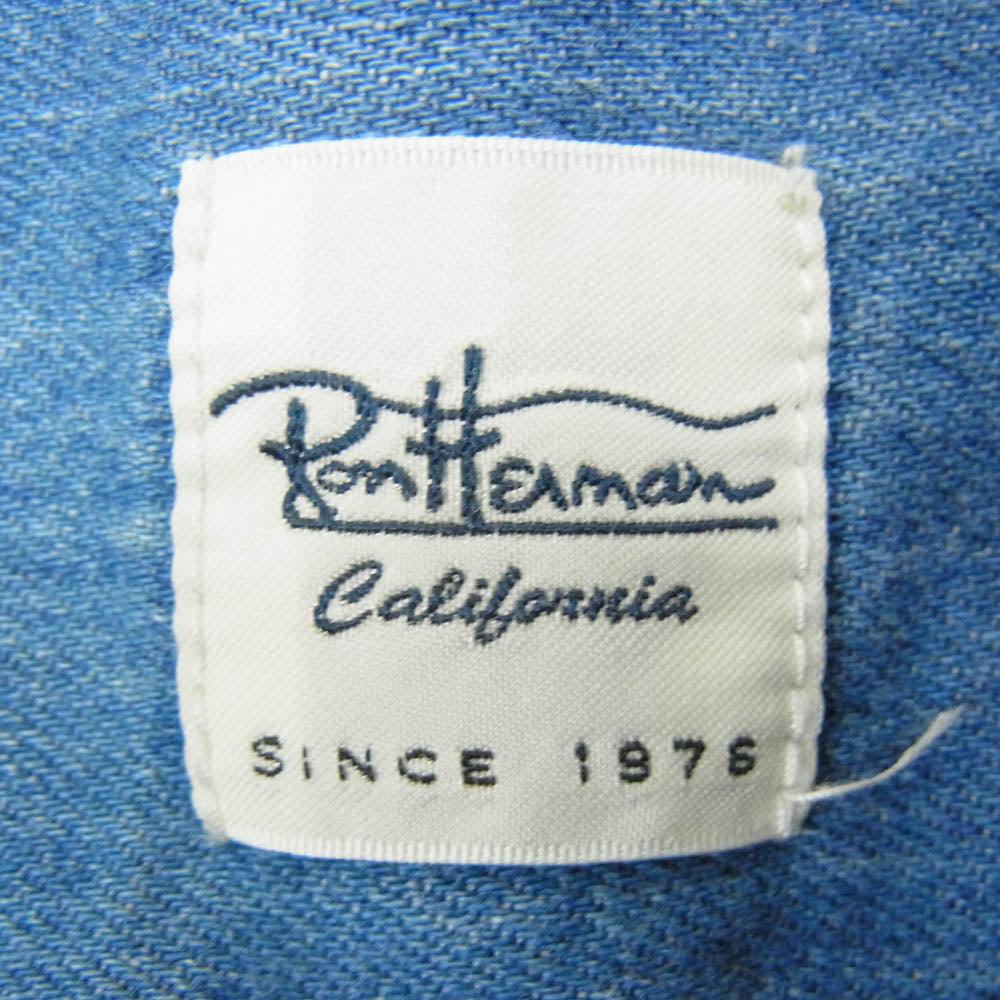 Ron Herman ロンハーマン 422070186-1071 フロントニット切替 デニム 長袖 シャツ インディゴブルー系 M【中古】