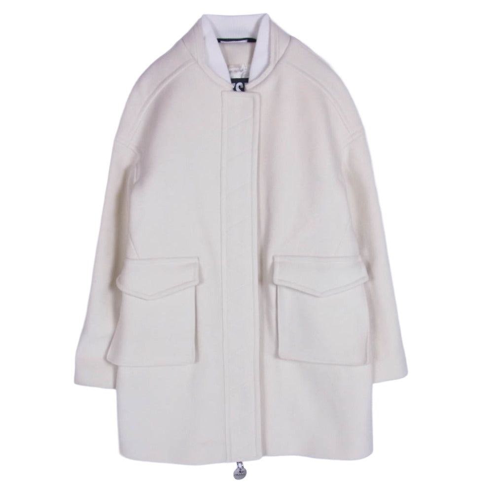 DIESEL ディーゼル A04155 W-LETHEA ウールコート アウター ジップ オフホワイト系 S【中古】