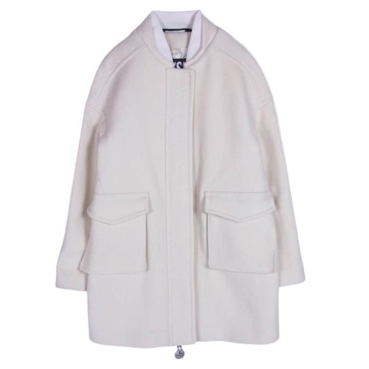 DIESEL ディーゼル A04155 W-LETHEA ウールコート アウター ジップ オフホワイト系 S【中古】