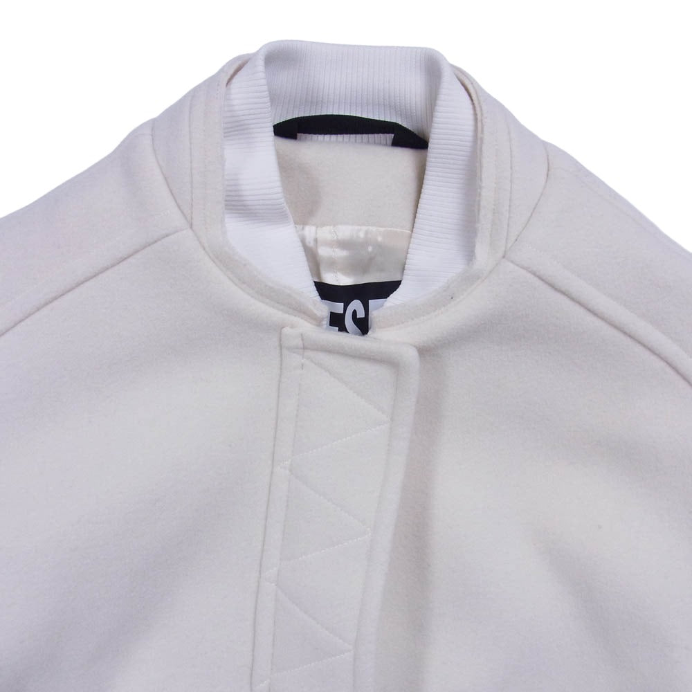 DIESEL ディーゼル A04155 W-LETHEA ウールコート アウター ジップ オフホワイト系 S【中古】