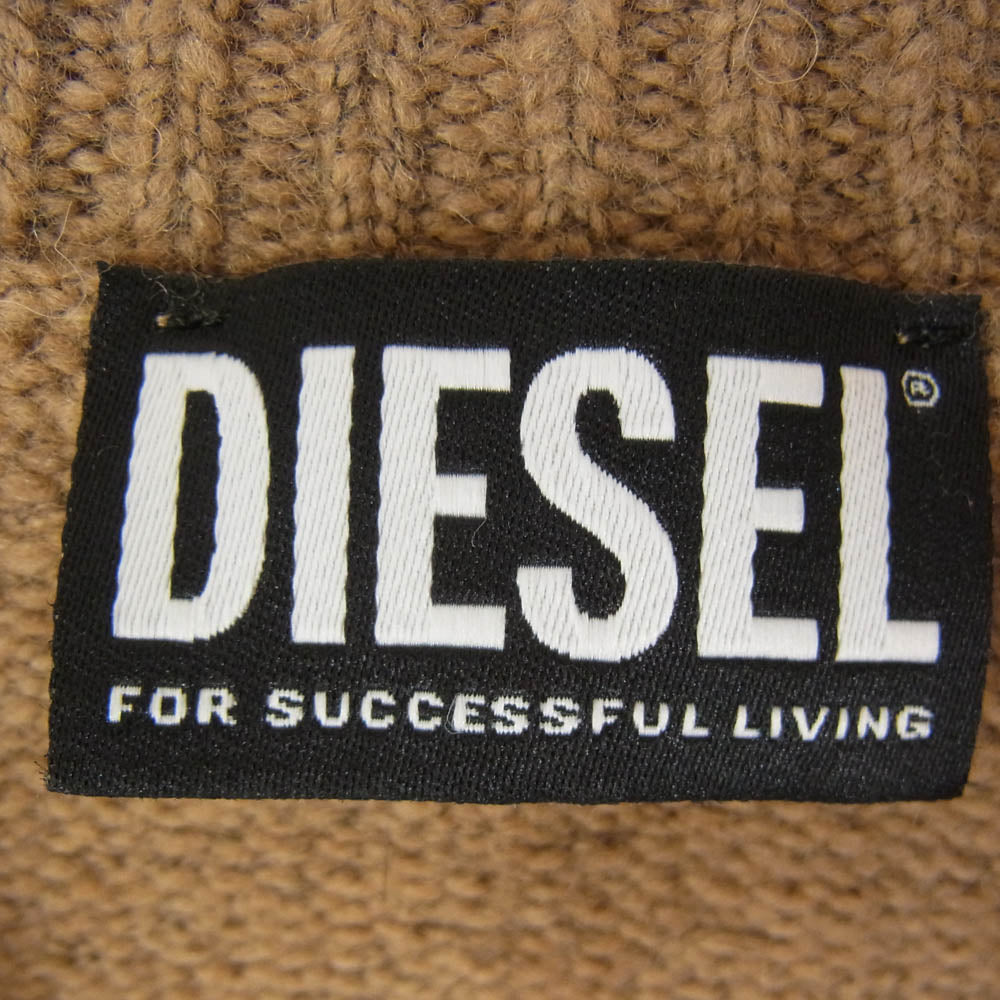 DIESEL ディーゼル 21AW 0BFAK K-FLINT useless クルーネック ニットセーター ブラウン系 L【中古】