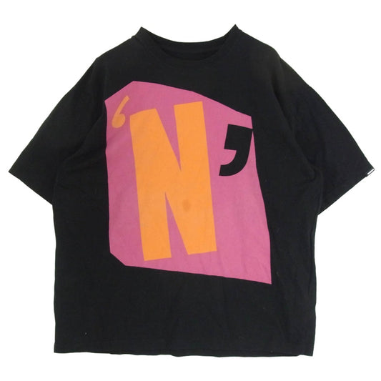 NEIGHBORHOOD ネイバーフッド 24AW 242PCPGN-ST01 × PHINGERIN フィンガリン TEE SS グラフィックプリント Tシャツ 半袖カットソー ブラック系 XL【中古】