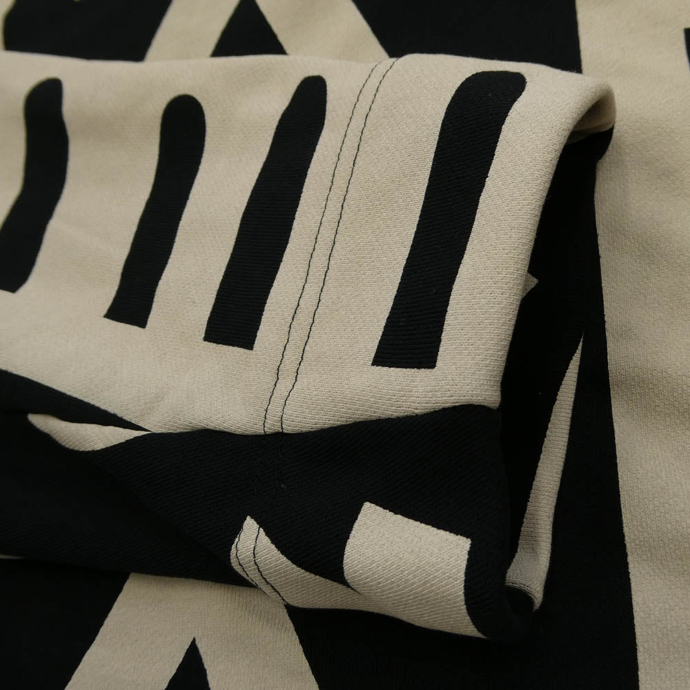 MARC JACOBS マークジェイコブス C632P26SP22 MONOGRAM OVERSIZED HOODIE モノグラム 総柄 オーバーサイズ プルオーバーパーカー ブラック系 ベージュ系 S【中古】