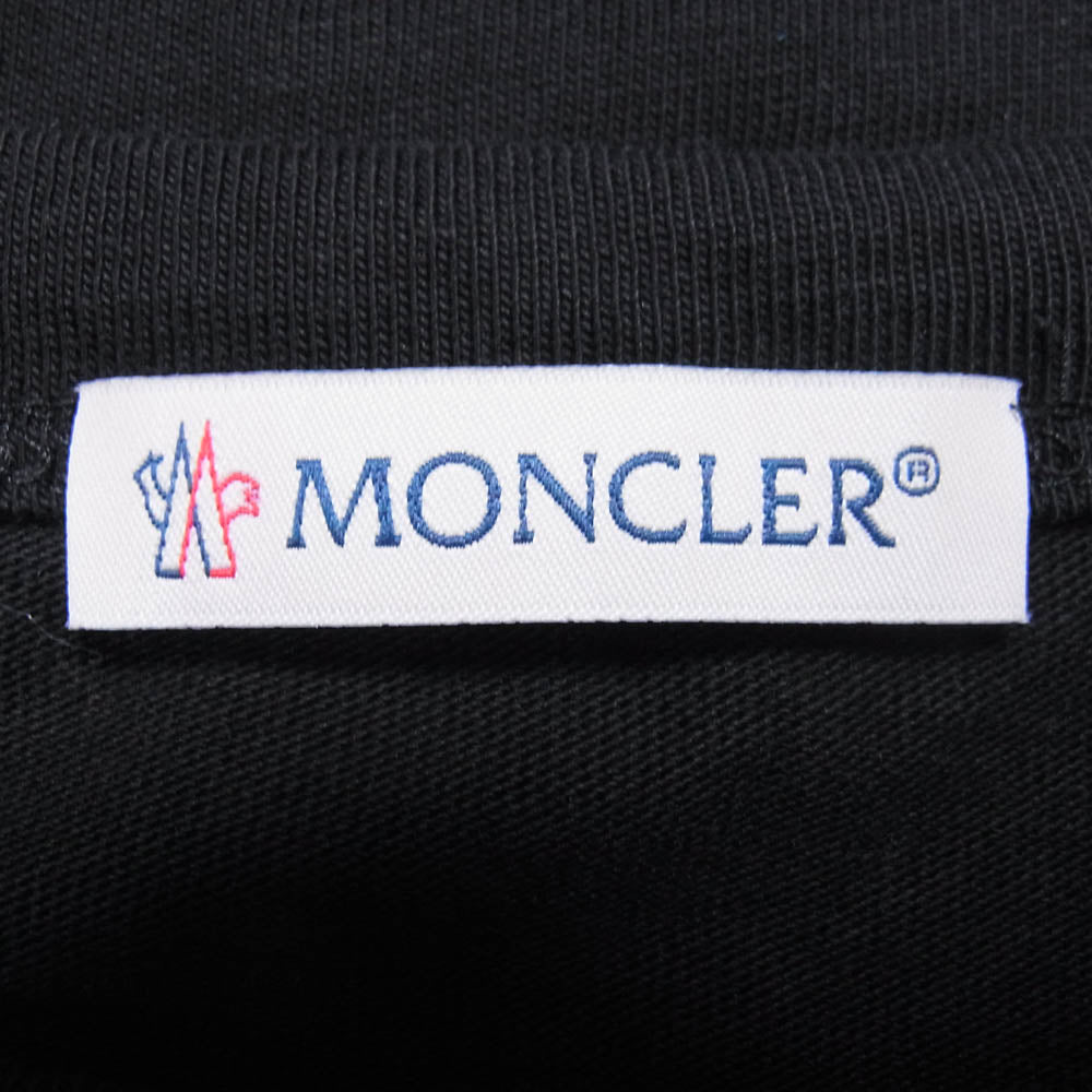 MONCLER モンクレール 21AW G20918D00012 8390T モンクレールジャパンタグ レタリングプリント 長袖カットソー ブラック系 L【中古】