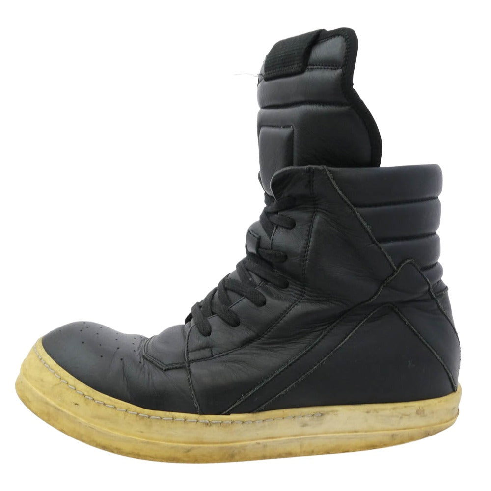 Rick Owens リックオウエンス GEOBASKET ジオバスケット レザーハイカットスニーカー ブラック系 41【中古】