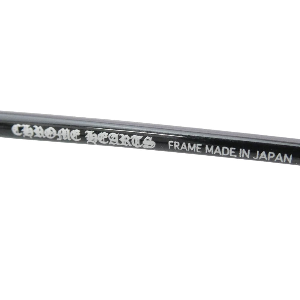 CHROME HEARTS クロムハーツ（原本無） 純正ケース付属 FUN HATCH CHクロス スクエアフレーム 眼鏡 メガネ アイウェア フレーム：ブラック系 52□18-148【中古】