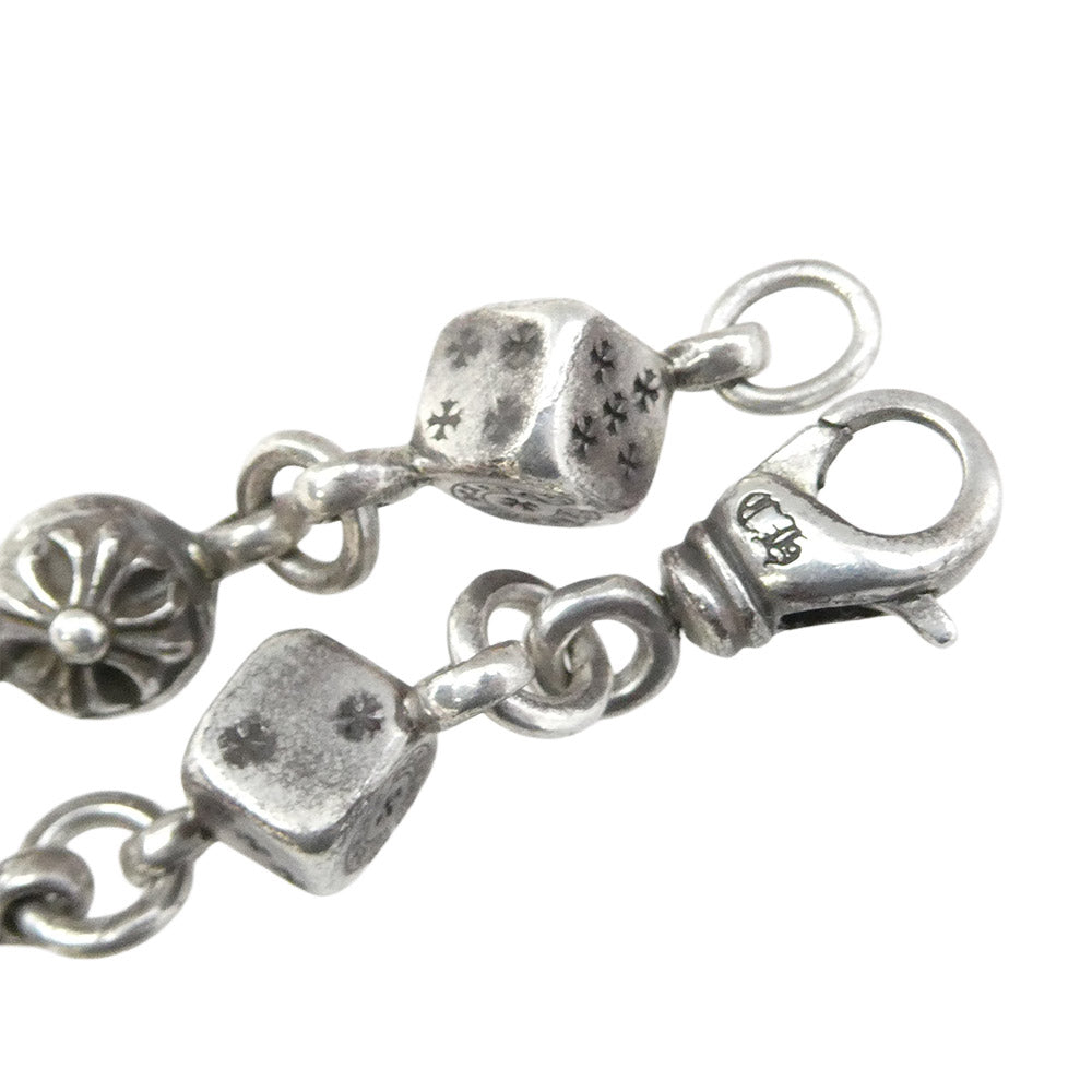 CHROME HEARTS クロムハーツ（原本無） DICE NO1 CRSBL 9LINK ダイス クロスボール ブレスレット シルバー系【中古】