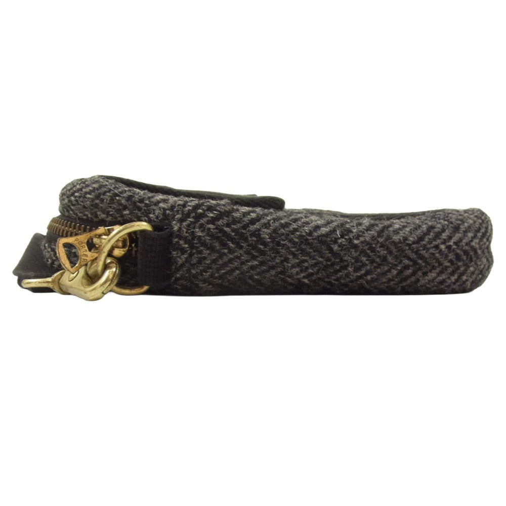 PORTER ポーター ×BEAMS×Harris Tweed ビームス×ハリスツイード 2way ショルダー バッグ ブラック系【中古】