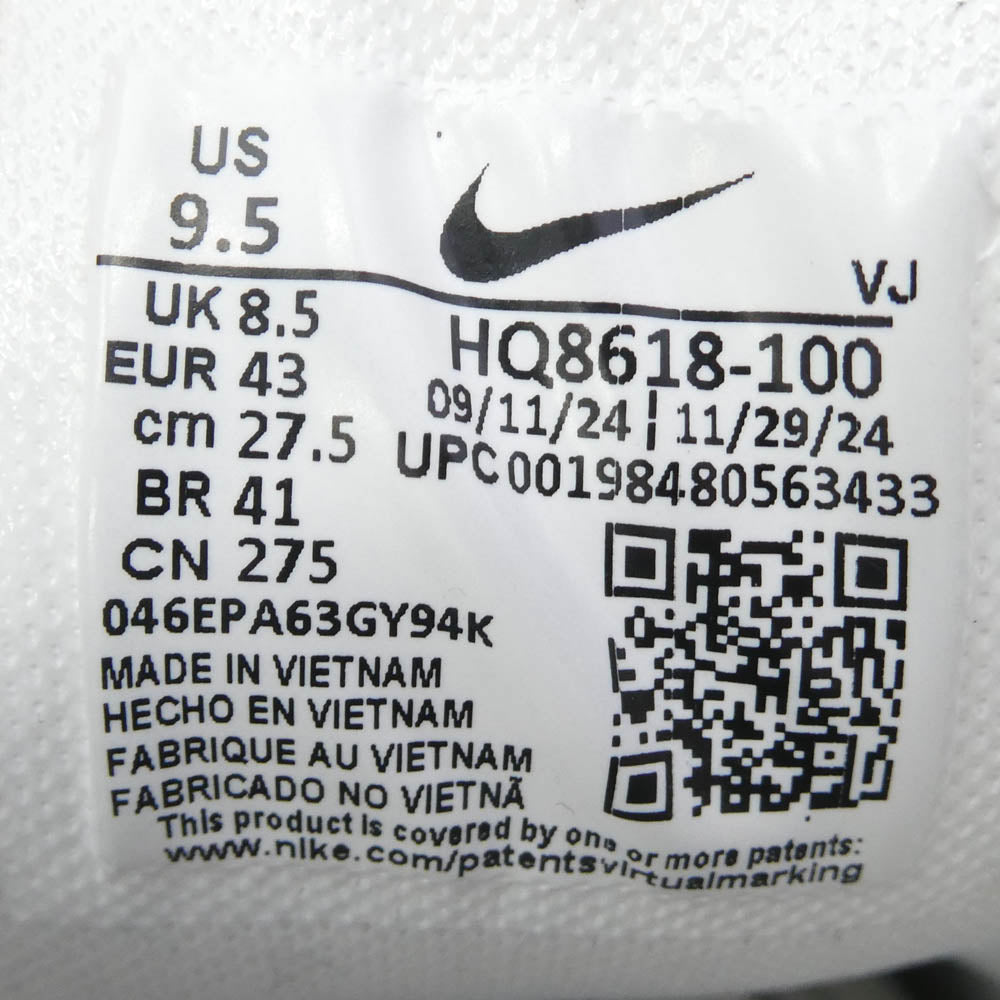 NIKE ナイキ HQ8618-100 x sacai サカイ Zegamadome Black ゼガマドーム ホワイト スニーカー ホワイト系 ベージュ系 27.5cm【中古】