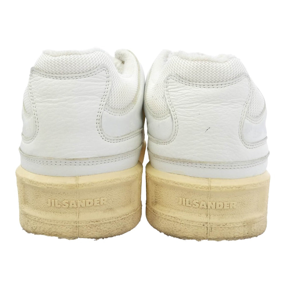 JIL SANDER ジルサンダー レザー ローカット スニーカー ホワイト系 ベージュ系 43【中古】