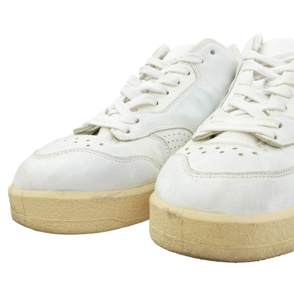 JIL SANDER ジルサンダー レザー ローカット スニーカー ホワイト系 ベージュ系 43【中古】