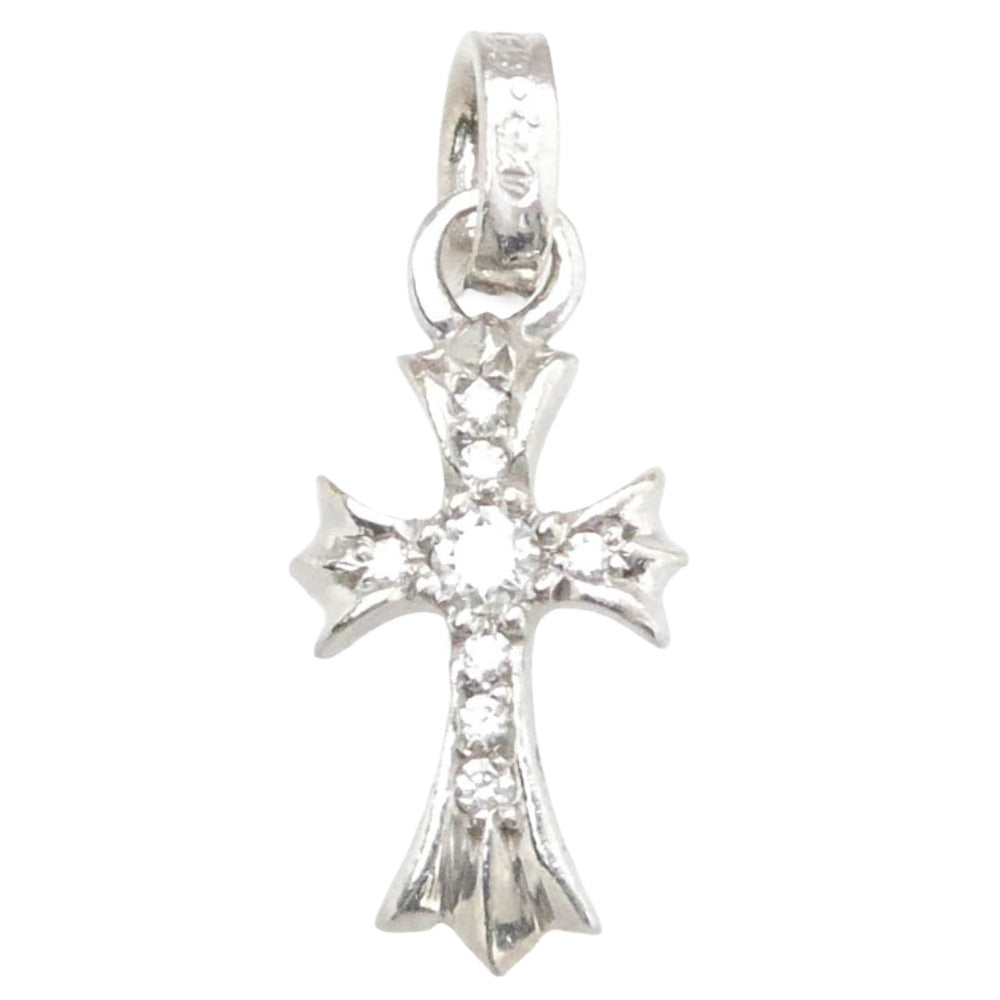 CHROME HEARTS クロムハーツ（原本有） 18KWG CRS BBYFAT P/DIA ベイビーファットクロス PAVE ダイヤ ペンダントトップ シルバー系【中古】