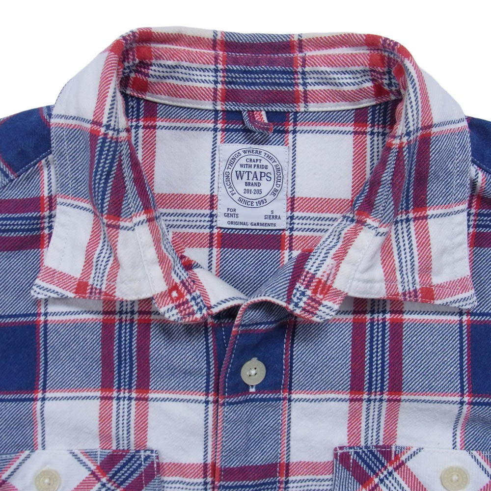 WTAPS ダブルタップス 16SS 161GWDT-SHM04 UNION LS/01 ユニオン チェック 長袖 ネルシャツ レッド系 S【中古】