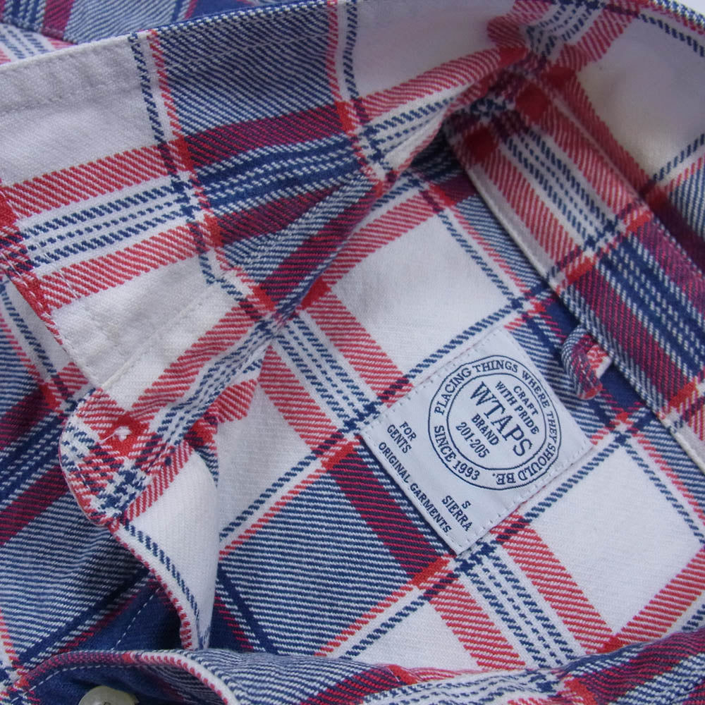 WTAPS ダブルタップス 16SS 161GWDT-SHM04 UNION LS/01 ユニオン チェック 長袖 ネルシャツ レッド系 S【中古】