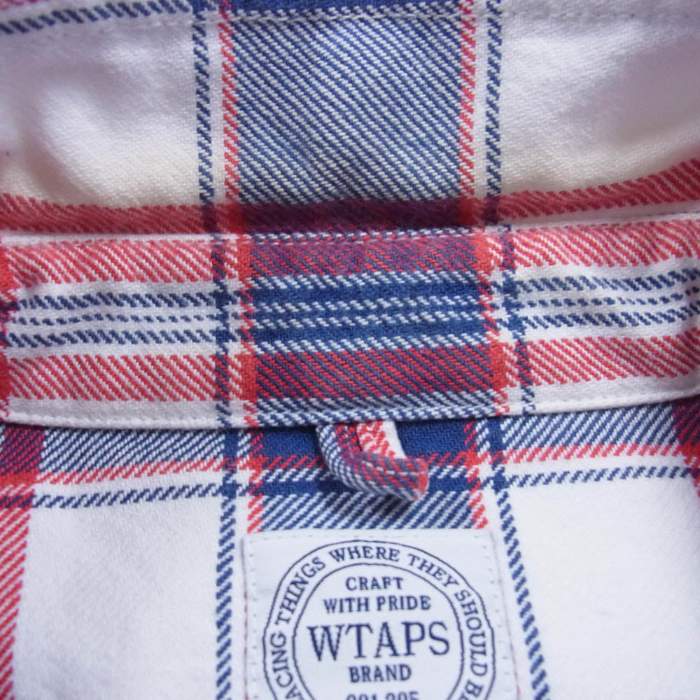 WTAPS ダブルタップス 16SS 161GWDT-SHM04 UNION LS/01 ユニオン チェック 長袖 ネルシャツ レッド系 S【中古】