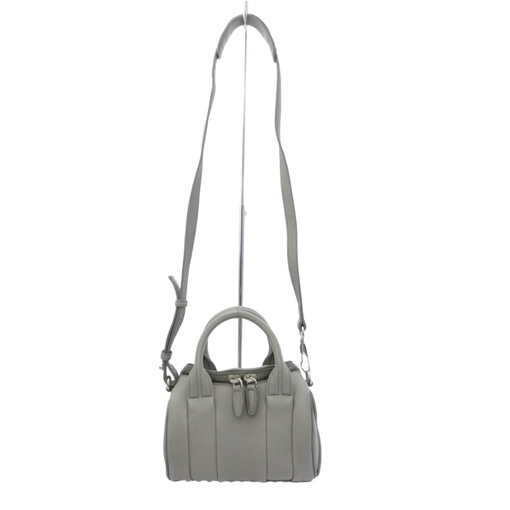 Alexander Wang アレキサンダーワン pebbled Lambskin bag 2WAY ラムスキン ショルダー バッグ グレー系【中古】