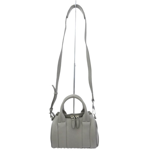 Alexander Wang アレキサンダーワン pebbled Lambskin bag 2WAY ラムスキン ショルダー バッグ グレー系【中古】