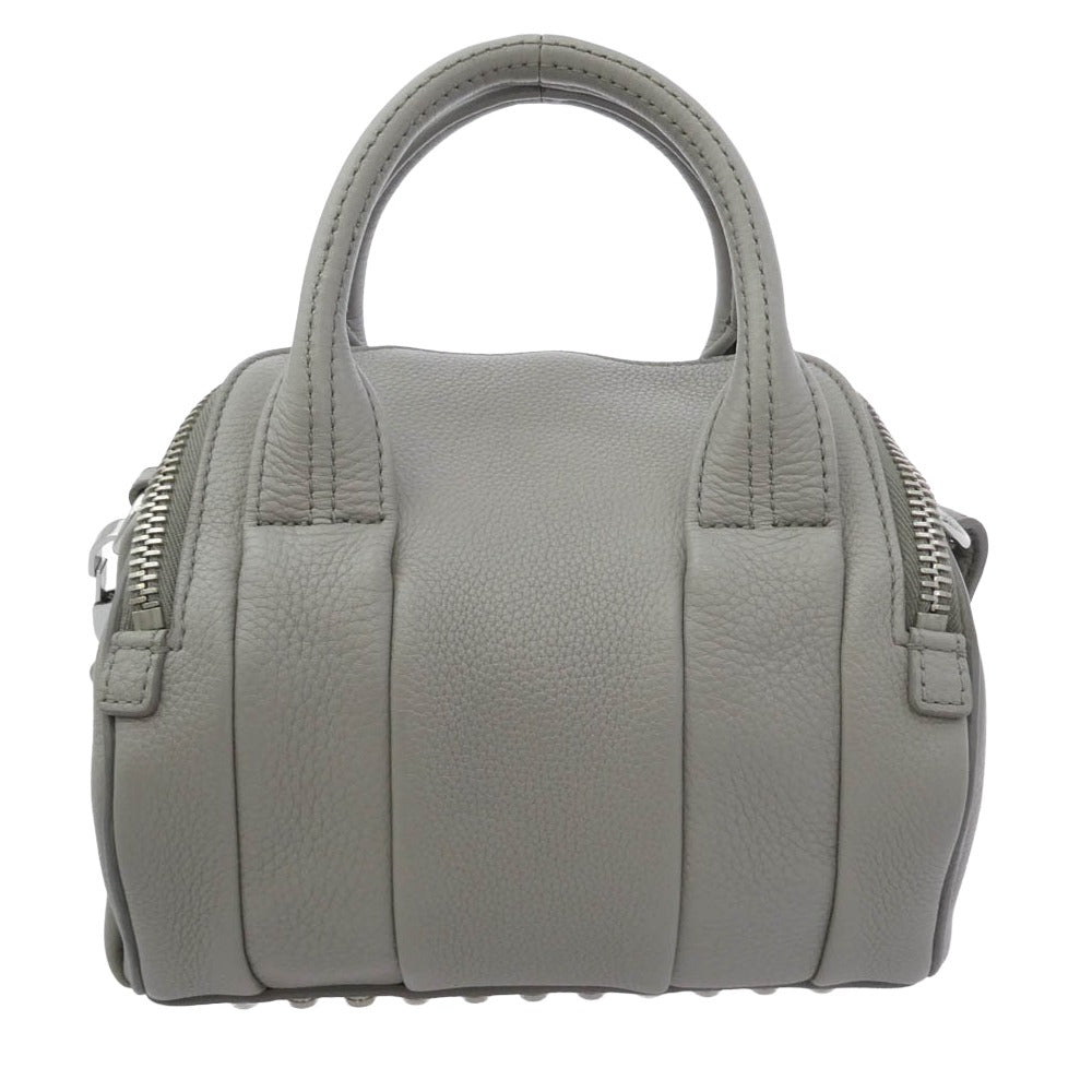 Alexander Wang アレキサンダーワン pebbled Lambskin bag 2WAY ラムスキン ショルダー バッグ グレー系【中古】