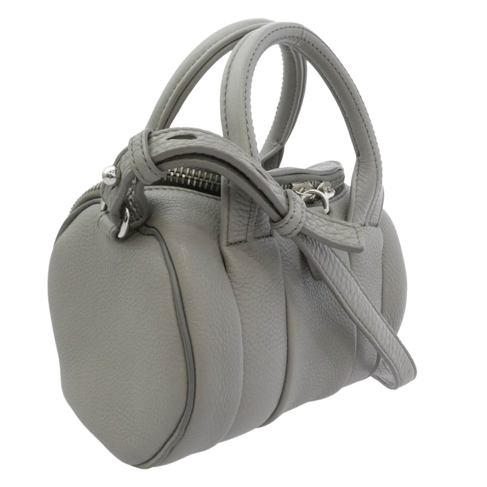 Alexander Wang アレキサンダーワン pebbled Lambskin bag 2WAY ラムスキン ショルダー バッグ グレー系【中古】