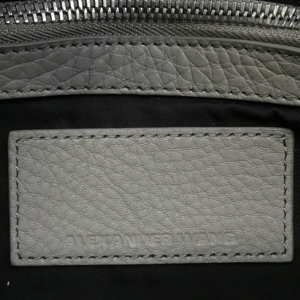 Alexander Wang アレキサンダーワン pebbled Lambskin bag 2WAY ラムスキン ショルダー バッグ グレー系【中古】