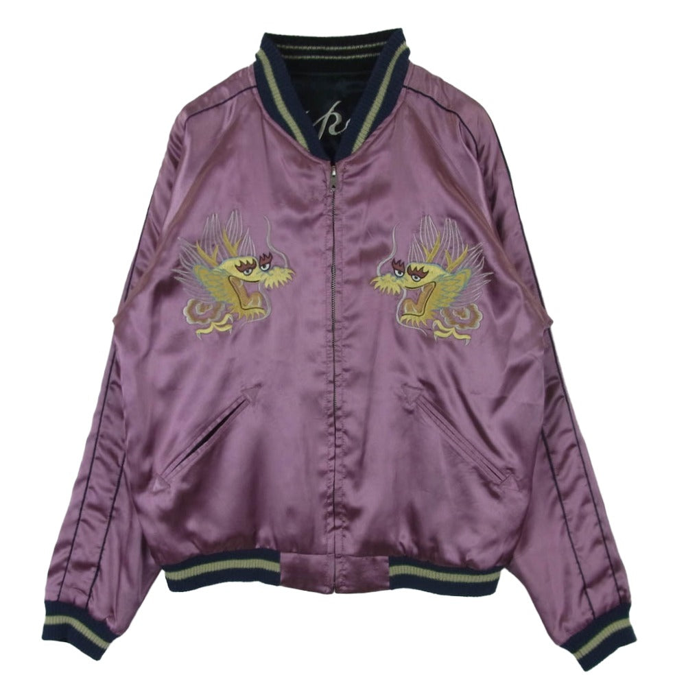 TAILOR TOYO テイラー東洋 TT11248 龍 竜 リーバーシブル スカジャン ブラック系 ピンク系 S【中古】