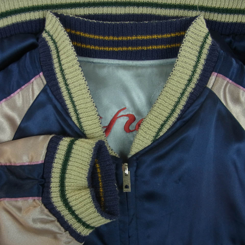 TAILOR TOYO テイラー東洋 TT11283 YOKOTA スカル リーバーシブル スカジャン ジャケット ネイビー系 シルバー系 S【中古】